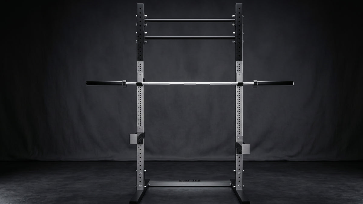 Squat Stand Rack upright detail showing hole pattern