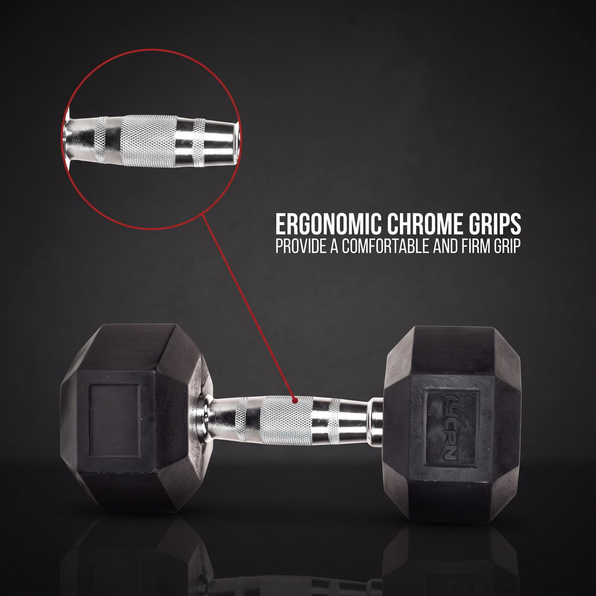 Hex Rubber Dumbbells LBS - Pair
