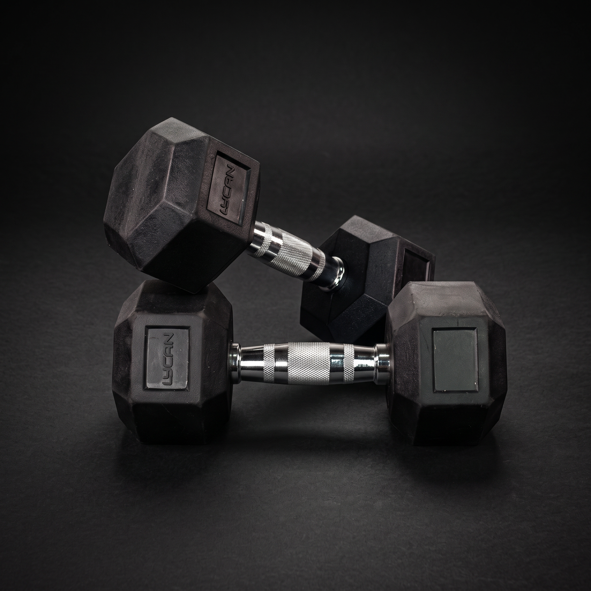 Hex Rubber Dumbbells LBS - Pair