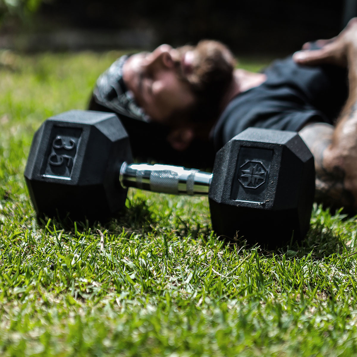 Hex Rubber Dumbbells LBS - Pair